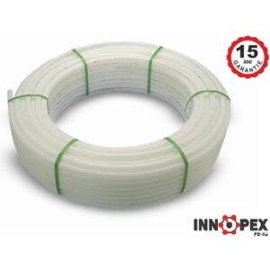 Teava PE-Xa INNOPEX, 16×2, cu bariera de oxigen, 500 ml/colac alba