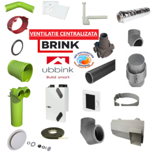 Pachet ventilație centralizată Brink – Ubbink cu recuperare de căldură pt aprox. 200 mp